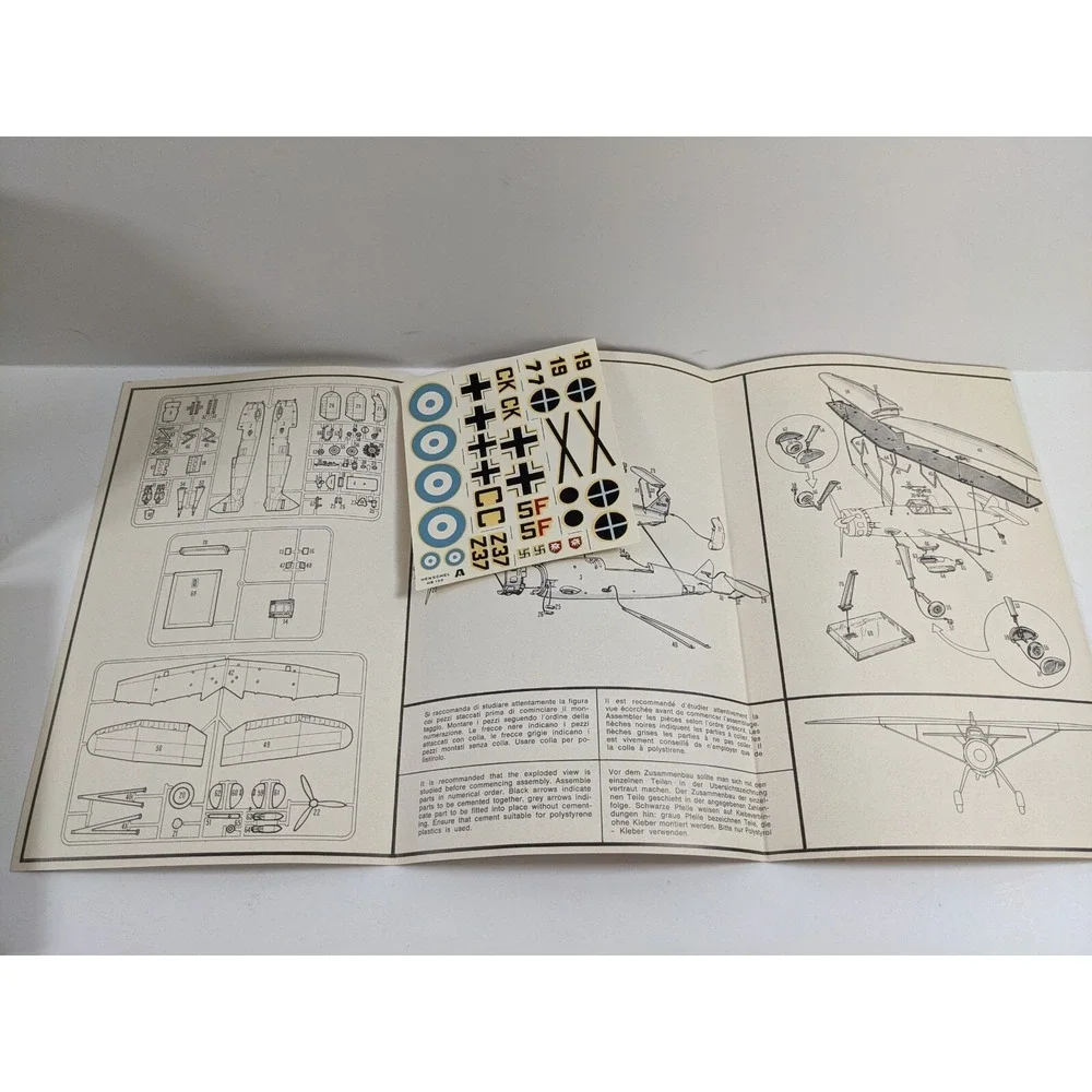 Vintage 1/72 Italaerei Henschel  HS-126 Model Kit - Open Box Sealed Inside
